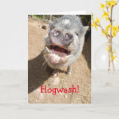 ホグウォッシュ!そんなに年をとった、にこにこしたミニピグには見えない カード (黄色い花)