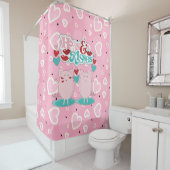 ホグスアンドキスズスウィートハートバレンタイン シャワーカーテン (インサイチュ)