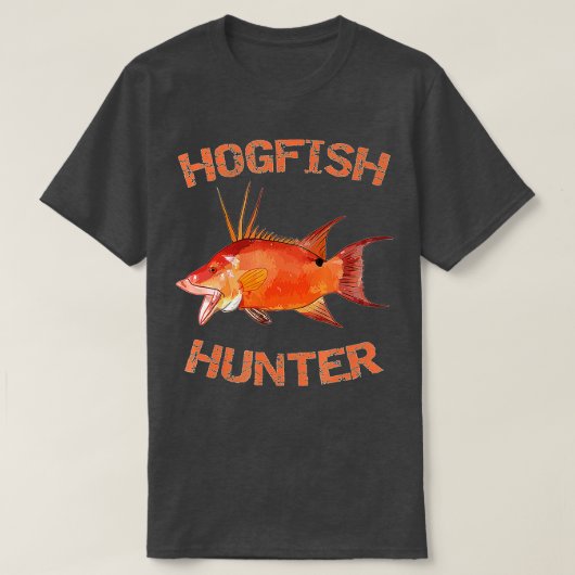 ホグフィッシュハンターフロリダ魚釣りホグフィッシュ Tシャツ (デザイン正面)