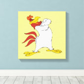 ホグホルン両腕を交差 キャンバスプリント (インサイチュ (ウッドフロア))