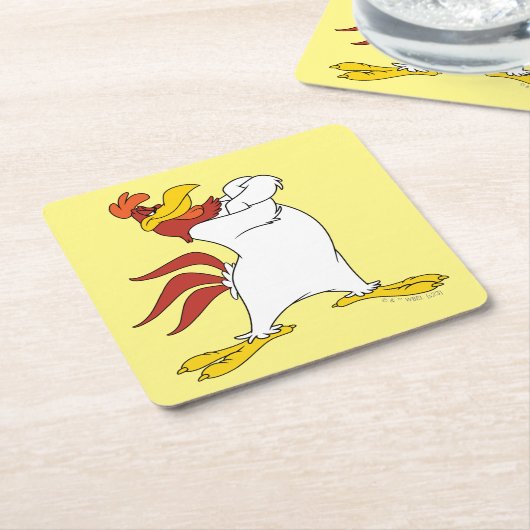 ホグホルン両腕を交差 スクエアペーパーコースター (アングル)