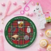 ホグマネイファースト足ギフトクランスチュワートタータンチェック ペーパープレート (パーティー)