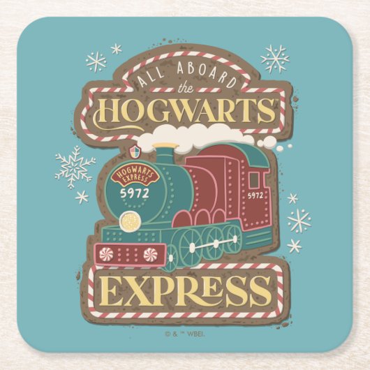 ホグワーツに乗り込む™表現ス・クッキー スクエアペーパーコースター (正面)