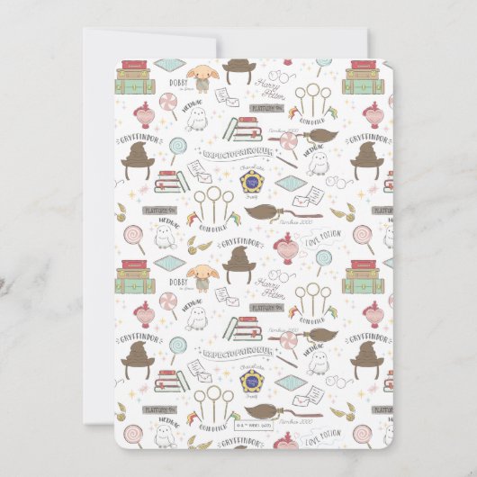 ホグワーツマジカル表現誕生日に乗り込む 招待状 (裏面)