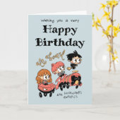 ホグワーツ船表現誕生日 カード (黄色い花)