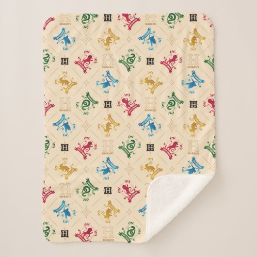 ホグワーツ華美™ハウスクレストパターン シェルパブランケット (正面)