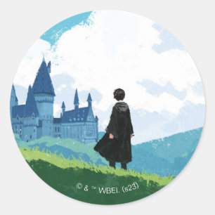 ホグワーツ™を見下ろすハリーポッター™城 ラウンドシール