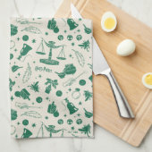 ホグワーツ™クラスクラブパターン キッチンタオル (四つ折り)