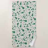 ホグワーツ™クラスクラブパターン ビーチタオル (正面)