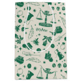 ホグワーツ™クラスクラブパターン ミディアムペーパーバッグ (正面)