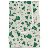 ホグワーツ™クラスクラブパターン ミディアムペーパーバッグ (裏面)