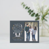 ホグワーツ™スノーグローブ |クリスマスおめでとう シーズンポストカード (スタンド正面)