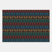 ホグワーツ™ハウスアニマルズクロスステッチ模様 ラッピングペーパーシート (正面3)