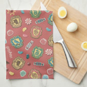 ホグワーツ™ハウスホリデークッキーパターン キッチンタオル (四つ折り)