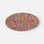 ホグワーツ™ハウスホリデークッキーパターン ペーパープレート (アングル)