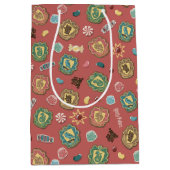 ホグワーツ™ハウスホリデークッキーパターン ミディアムペーパーバッグ (正面)