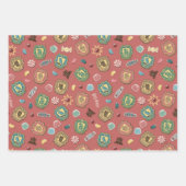 ホグワーツ™ハウスホリデークッキーパターン ラッピングペーパーシート (正面3)