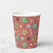 ホグワーツ™ハウスホリデークッキーパターン 紙コップ (正面)