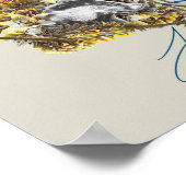 ホグワーツ™ バッジ 花柄 グラフィック ポスター (角)