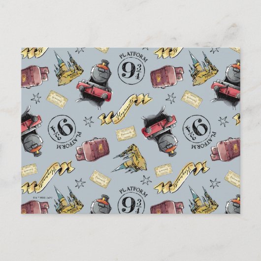 ホグワーツ™パターンに移動 ポストカード (正面)