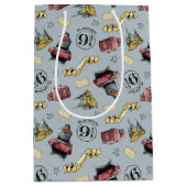 ホグワーツ™パターンに移動 ミディアムペーパーバッグ (正面)