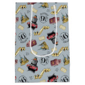 ホグワーツ™パターンに移動 ミディアムペーパーバッグ (裏面)