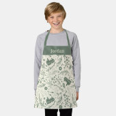 ホグワーツ™ヘルボロジー魔法パターン エプロン (着用した状態)