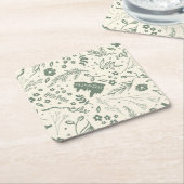 ホグワーツ™ヘルボロジー魔法パターン スクエアペーパーコースター (アングル)