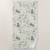 ホグワーツ™ヘルボロジー魔法パターン ビーチタオル (正面)