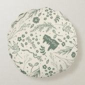 ホグワーツ™ヘルボロジー魔法パターン ラウンドクッション (裏面)