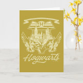 ホグワーツ™翼シールドグラフィック カード (黄色い花)