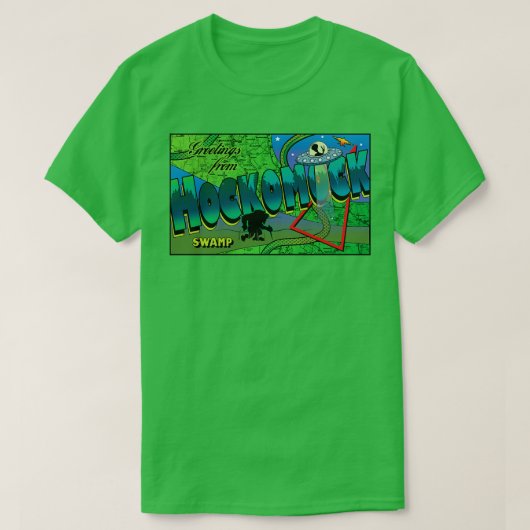 ホコモック湿地からの挨拶 Tシャツ (デザイン正面)