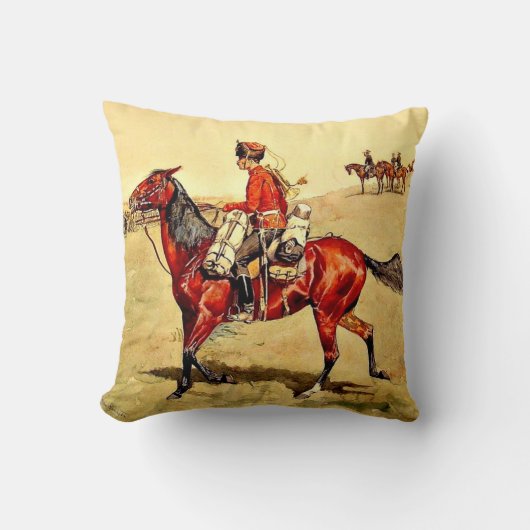 ホサールロシアのガード隊、レミントン絵を描ズ クッション (正面)