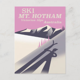 ホザム山、ビクトリア州アルプススキーポスター ポストカード
