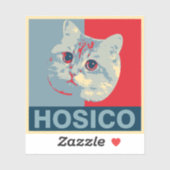 ホシコ – レッドブルーイラストレーション シール (シート)