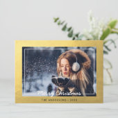 ホシンプルリデークリスマスゴールドフォイル |写真 シーズンカード (スタンド正面)