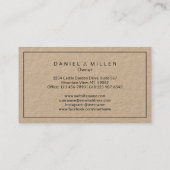 ホシンプルームロゴモノグラムミニマリストクラフト&ブラック 名刺 (裏面)