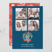 ホジおもしろいラザメの写真クリスマス シーズンカード (正面/裏面)