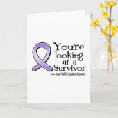 ホジキンズリンパ腫で生き残った人を見ている カード (黄色い花)