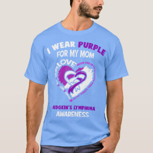 ホジキンズリンパ腫認識度I衣服パープルM Tシャツ