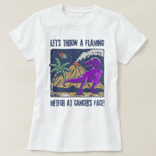 ホジキンリンパ腫に炎の隕石を投げるおもしろい Tシャツ