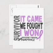 ホジキンリンパ腫の生き来残り私は勝った ポストカード (正面/裏面)