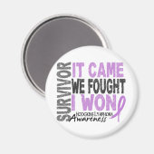 ホジキンリンパ腫の生き来残り私は勝った マグネット (正面/裏面)