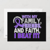 ホジキンリンパ腫の生存者家族の友人の信仰 ポストカード (正面/裏面)