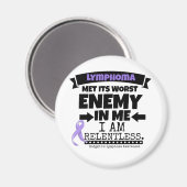 ホジキンリンパ腫は私の中で最も悪い敵に出会った マグネット (正面/裏面)