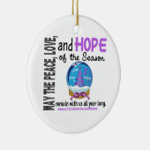 ホジキンリンパ腫クリスマス3 SnowGlobeオーナメント セラミックオーナメント (右)