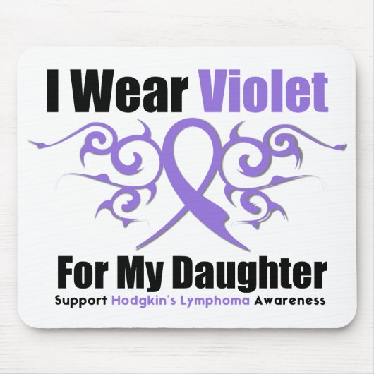 ホジキンリンパ腫トリバルリボン私の娘 マウスパッド (正面)
