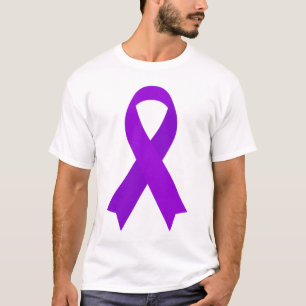  ホジキンリンパ腫バイオレット認識度リボンTシャツ Tシャツ