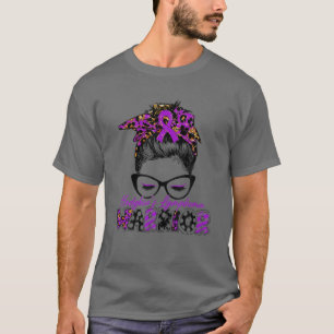 ホジキンリンパ腫戦士女性用眼鏡の乱れ Tシャツ