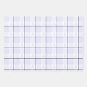 ホジキンリンパ腫認知度 プライド ラベンダー リボン ラッピングペーパーシート (正面2)